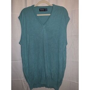 Par‎ Four Sportswear Mens 2XL Tall Green Sweater Vest